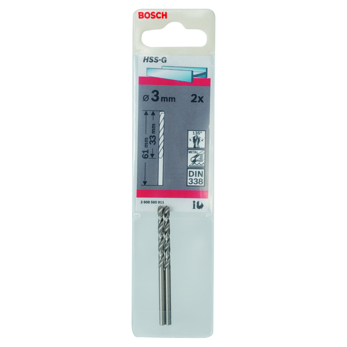 BOSCH Burghiu pentru metal, tip HSS-G, DIN 338