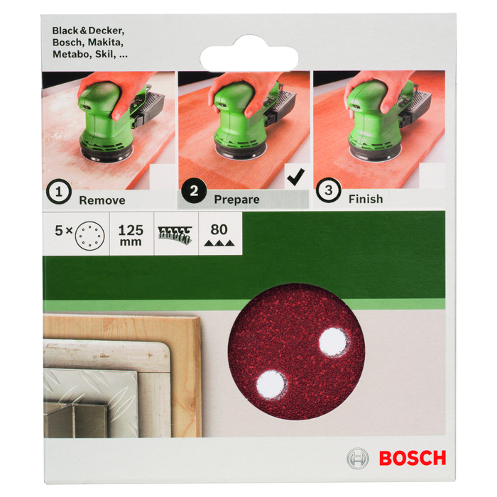 BOSCH Foi abrazive Ø 125 mm, R80,8 gauri (5)