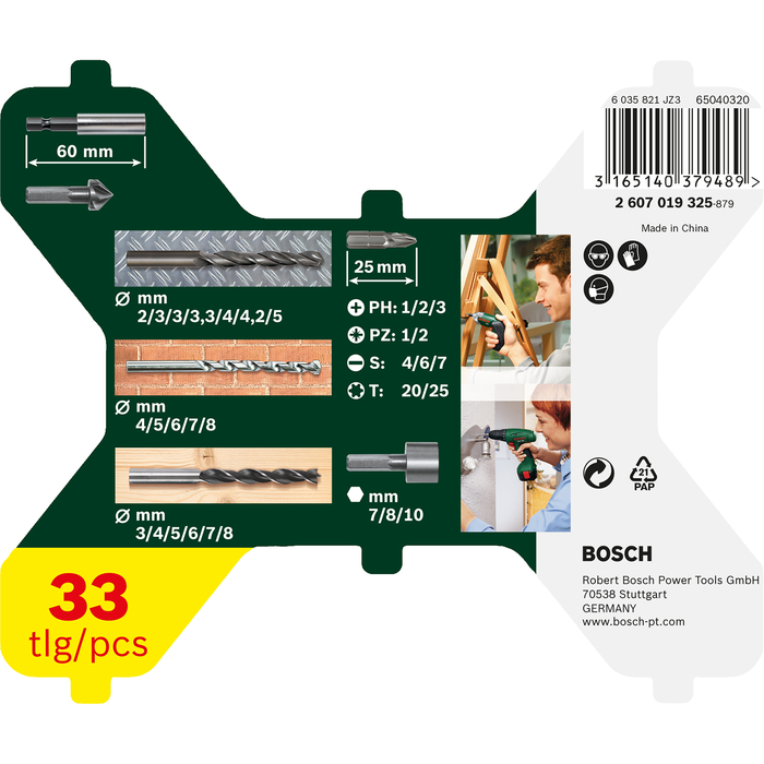 BOSCH Set mixt 33 accesorii X-Line