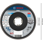 BOSCH Disc evantai Best for Metal 125 mm, R40 cu X-LOCK