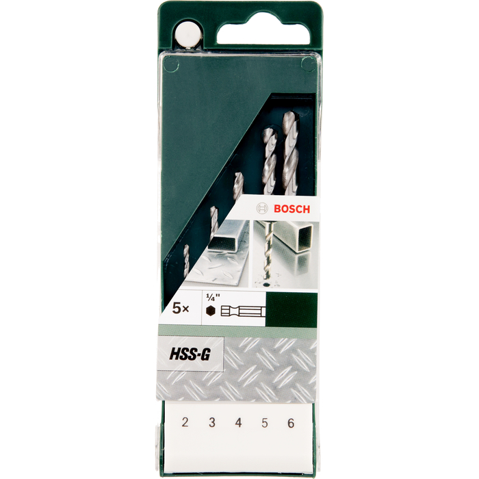 BOSCH Caseta 5 burghie metal HSS-G DIY