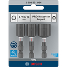 BOSCH Set 3 chei tubulare PRO Impact 8/10/13 mm