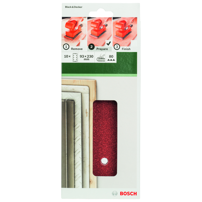 BOSCH Foi abrazive 93x230 mm, R80,8 gauri