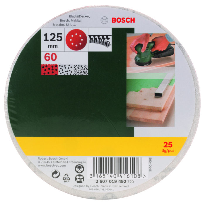 BOSCH Set 25 foi 125 mm, R60