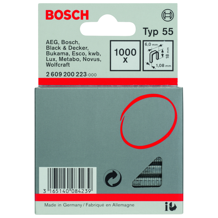 BOSCH Capse cu spate îngust tip 55