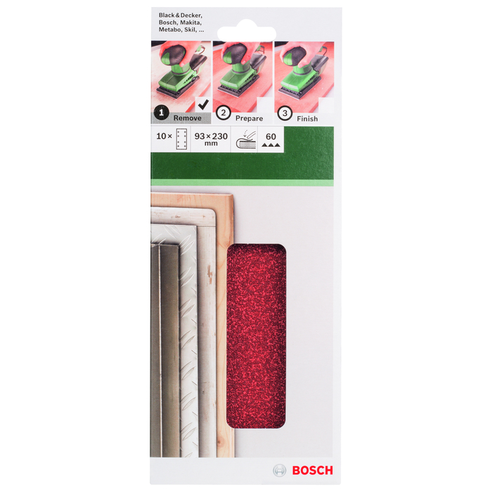 BOSCH Foi abrazive 93x230 mm, R60,8 gauri(10)