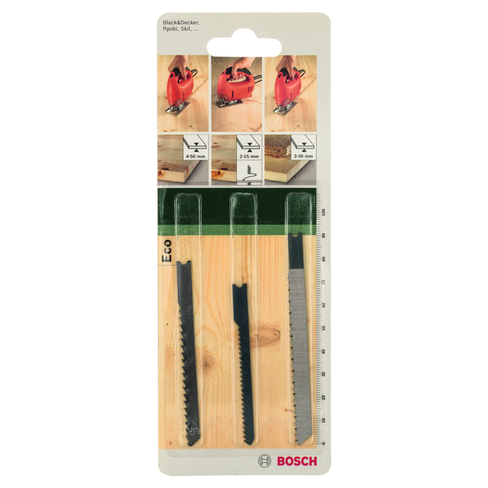 BOSCH Set de 3 pânze pentru ferăstrău vertical Progressor sistem de prindere în UUE 11 C; UE 19 BO; UE 101 B