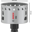 BOSCH Carotă PRO Tile PC Plus, 64 mm, HS
