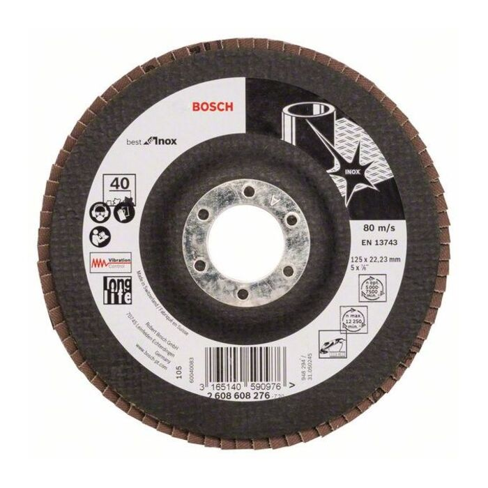 BOSCH Disc de şlefuire evantai Best for Inox