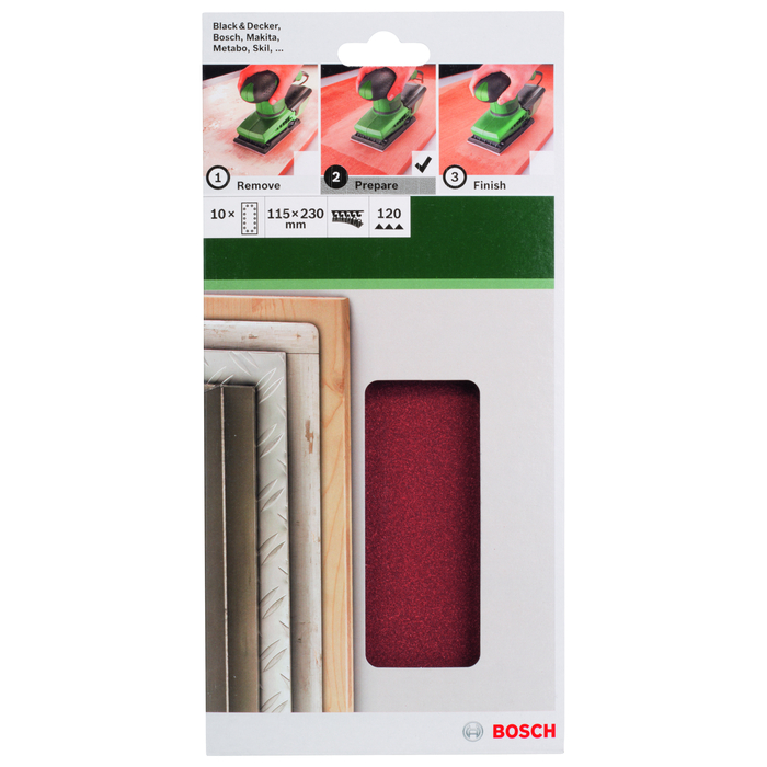 BOSCH Foi abrazive 115x230 mm, R120,(10)