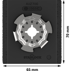 BOSCH Șlefuitor de profiluri PRO AUZ 70 G, 70 x 65 mm, 5 buc.