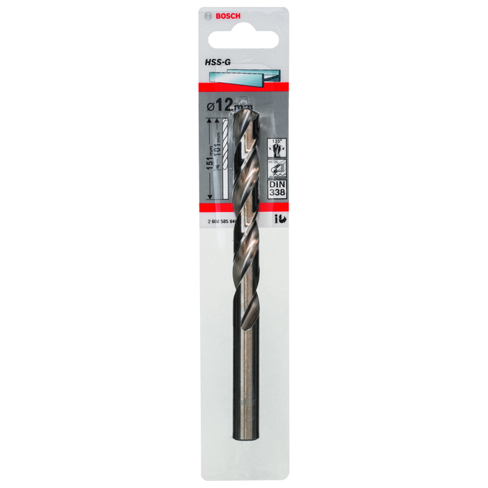 BOSCH Burghiu pentru metal, tip HSS-G, DIN 338