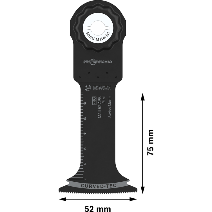 BOSCH Pânză pentru sculă multifuncțională PRO MAII 52 APB, 52 x 75 mm