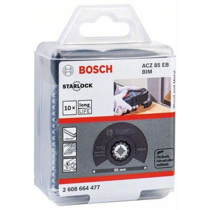 BOSCH Set 10 panze BIM Wood and Metal 85 mm STARLOCK