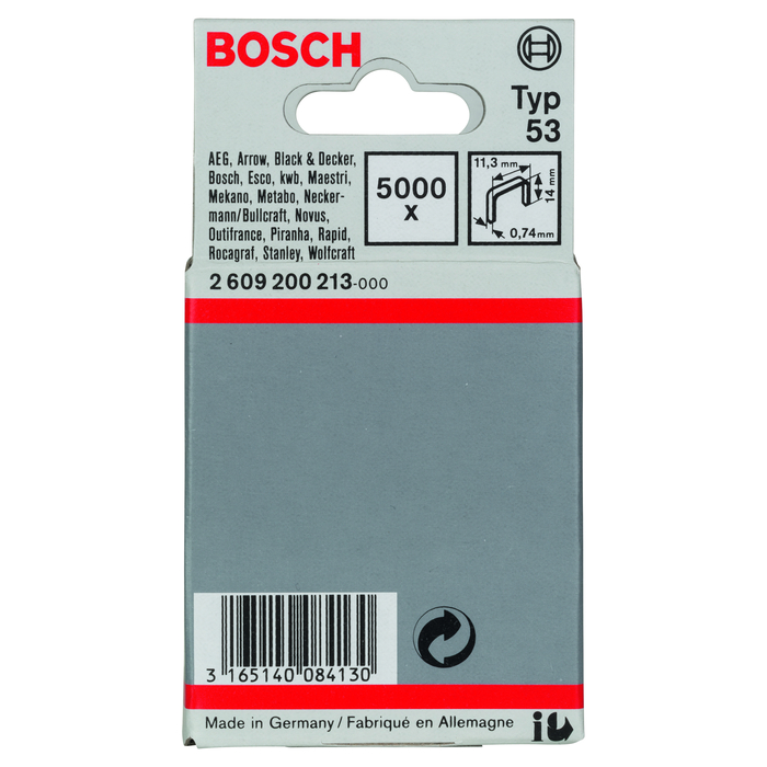 BOSCH Set 5000 capse TYP 53, 14 mm (latime 11.4 mm, grosime 0.74 mm)