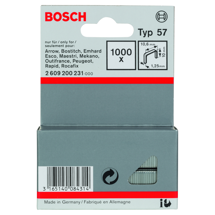 BOSCH Capse din sârmă plată tip 57