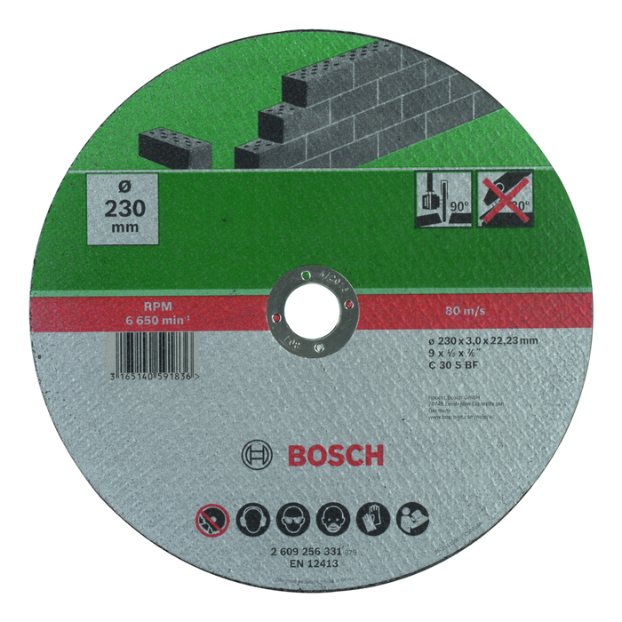 BOSCH DISC TAIERE PIATRA, 230 x3,0, drept