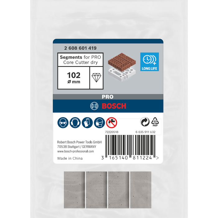 BOSCH Segmente pentru carote diamantate 1 1/4" UNC Best for Universal