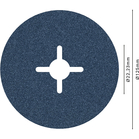 BOSCH Disc de șlefuire cu fibre R574, Best for Metal