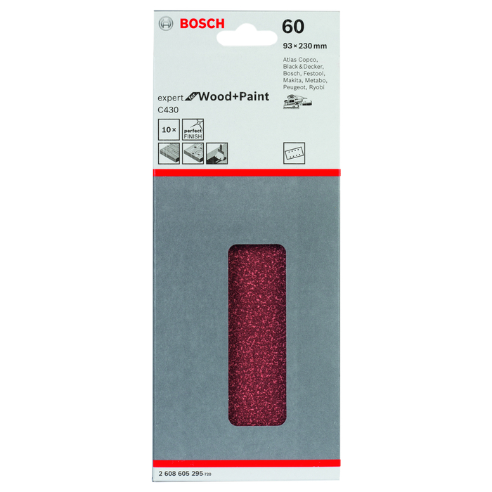 BOSCH Foi abrazive C430, ambalaj de 10 buc.