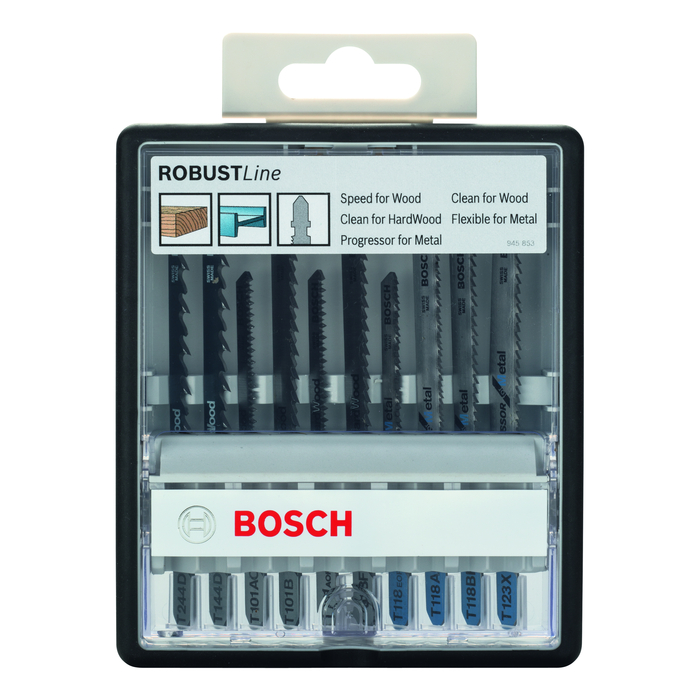 BOSCH Set 10 pânze Robust Line Wood and Metal