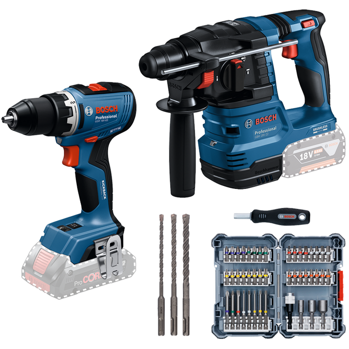 BOSCH Kit 2 scule 18V