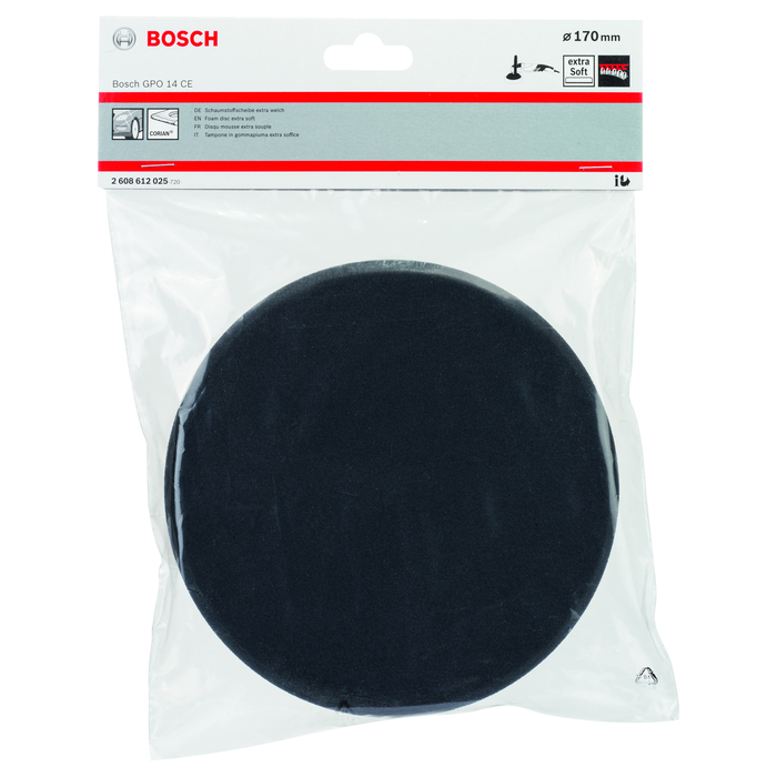 BOSCH Disc din burete foarte moale (negru), Ø 170 mm