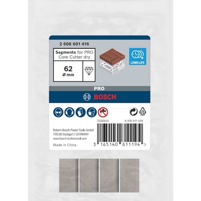BOSCH Segmente pentru carote diamantate 1 1/4" UNC Best for Universal