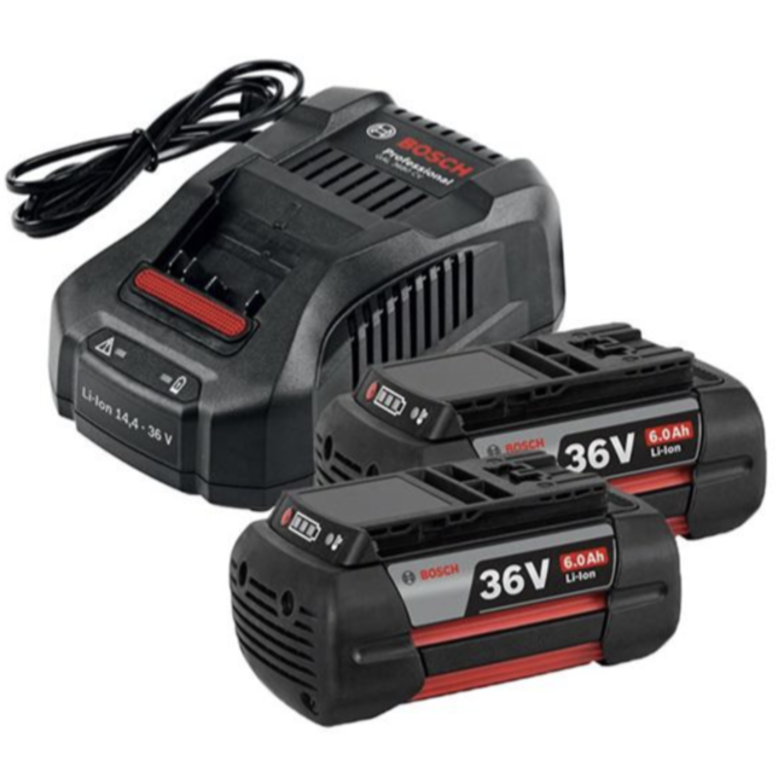 BOSCH Set 2 acumulatori Li-Ion, 36V, 6Ah + Incarcator rapid