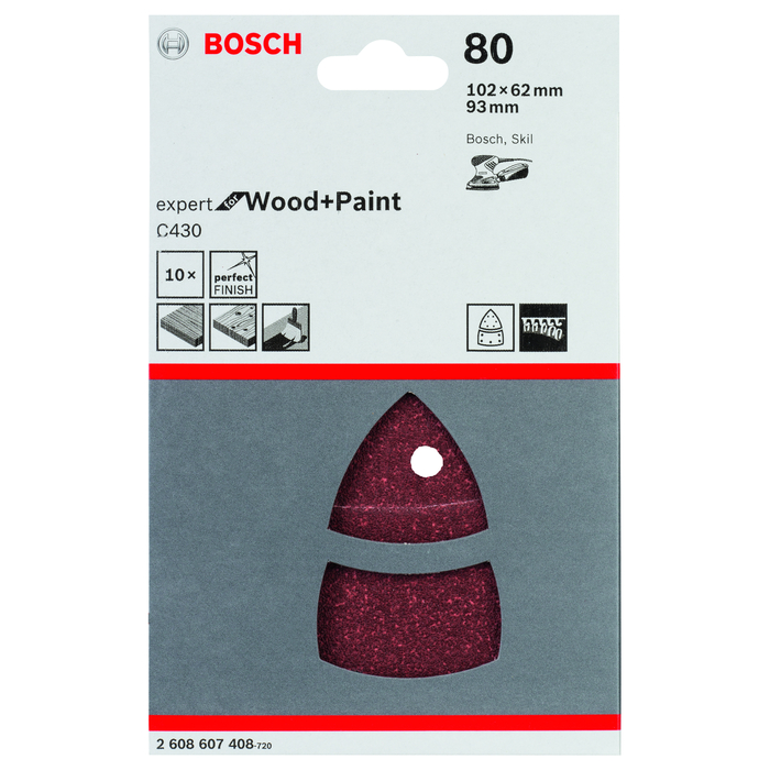 BOSCH Set foi abrazive C430, 10 buc.