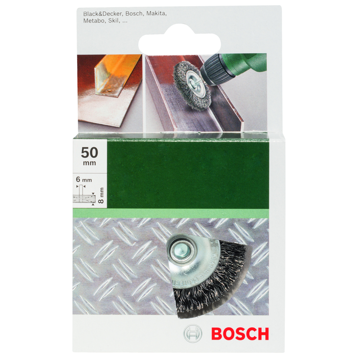 BOSCH Perii-oală pentru maşini de găurit – sârmă ondulată, 50 mm
