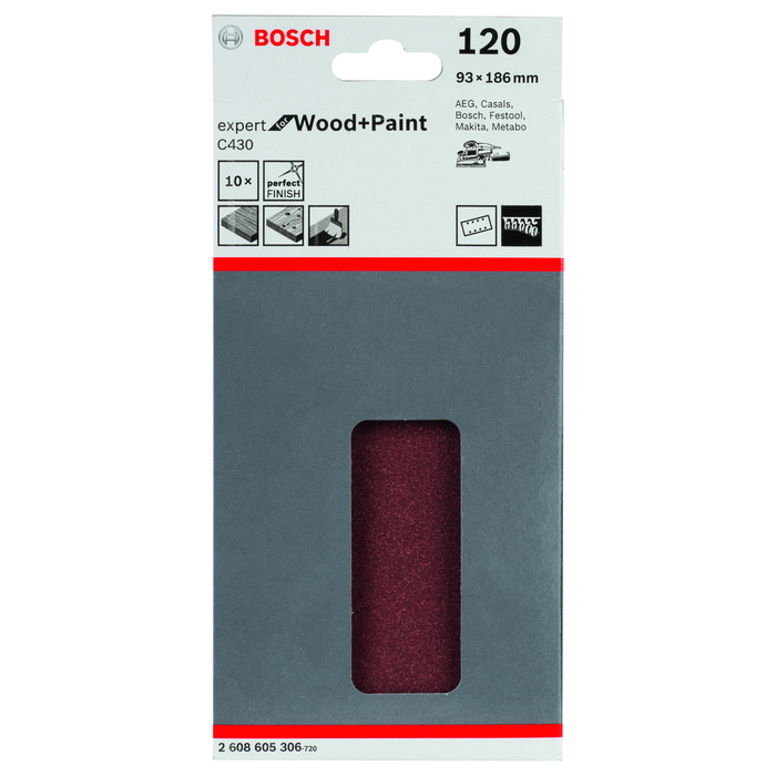 BOSCH Set 10 foi abrazive C430
