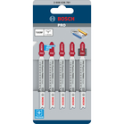 BOSCH Set 5 pânze pentru ferăstrău vertical Clean for PMMA