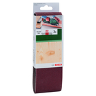 BOSCH Set benzi de şlefuire, 3 buc., pentru şlefuitor cu bandă, sortiment roşuG= 80