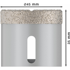BOSCH Carotă diamantată Dry Speed, Best for Ceramic cu X-LOCK