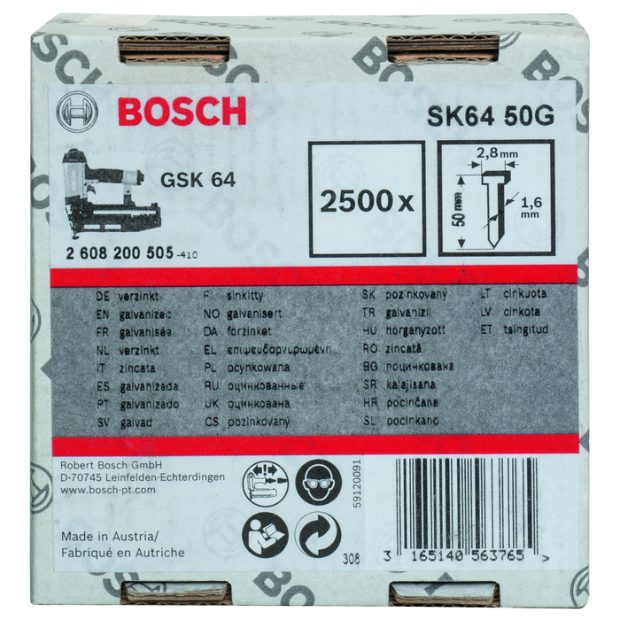 BOSCH Ştift cu cap înecat SK64 50G