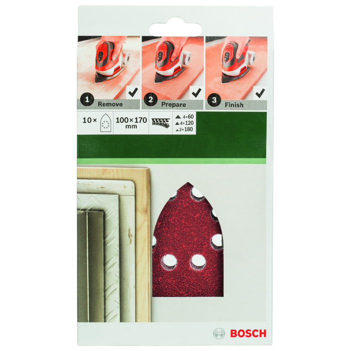 BOSCH Foi abrazive 100x170 mm,R60/R120/R180