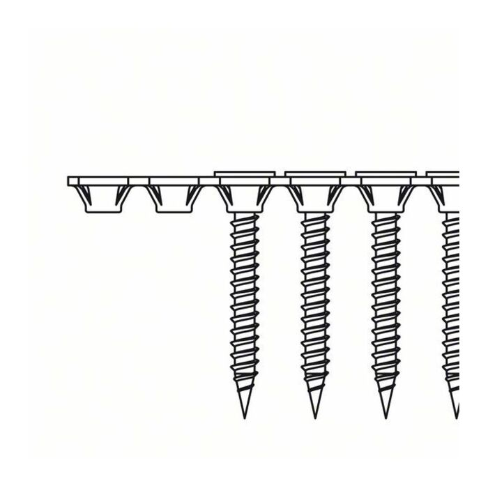 BOSCH Bandă de șuruburi pentru gips-carton cu filet pas fin S-FB, 3.9x35 mm, PH2