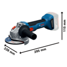 BOSCH GWS 18V-8 (SOLO)