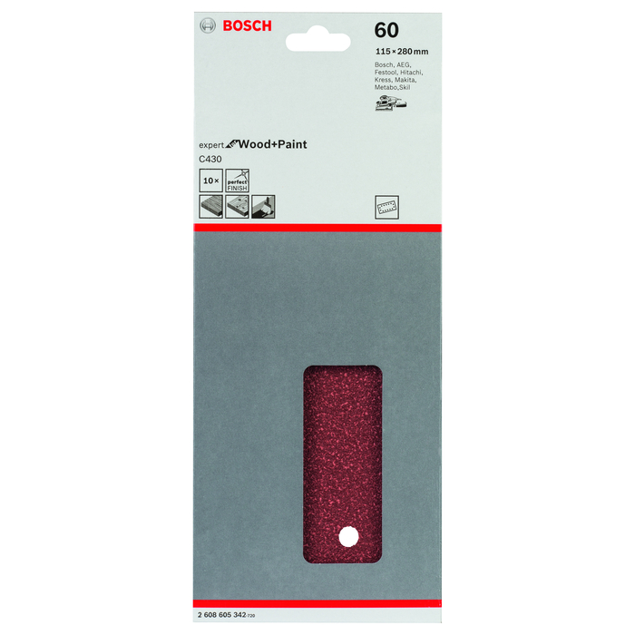 BOSCH Foi abrazive C430, ambalaj de 10 buc.