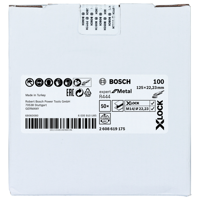 BOSCH Set 50 foi de șlefuire Expert for Metal cu X-LOCK