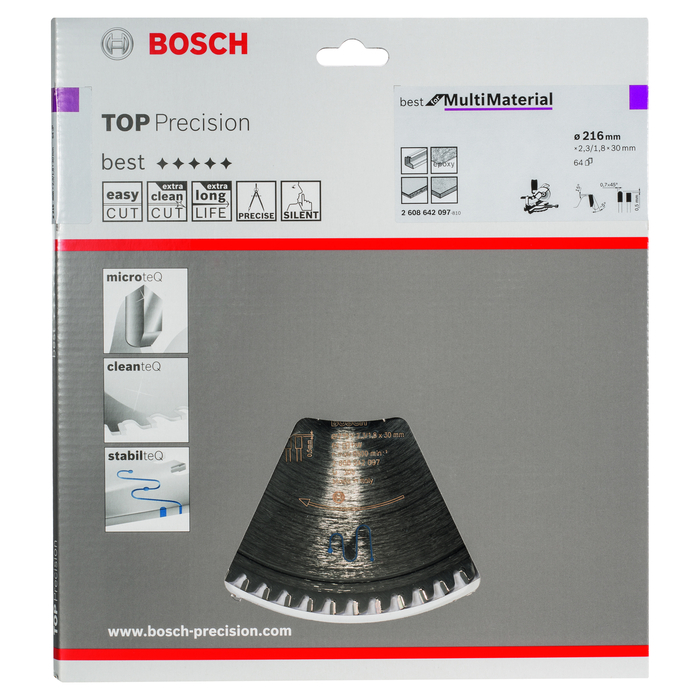 BOSCH Pânză de ferăstrău circular Top Precision Best for Multi Material