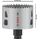 BOSCH Set carote PRO Multi Material PC Plus, 68 mm, 8 bucăți