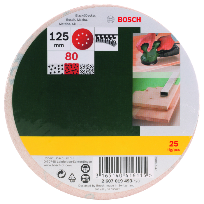 BOSCH Set 25 foi 125 mm, R80