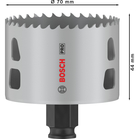 BOSCH Carotă PRO Multi Material PC Plus, 70 mm