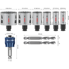 BOSCH Set de carote PRO Multi Material PC Plus, 9 bucăți
