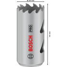 BOSCH Carotă PRO Multi Material, 24 mm, cu filet