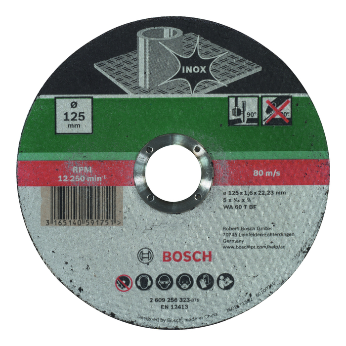 BOSCH Disc taiere INOX 125mm x 1.6mm drept