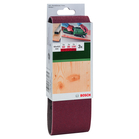 BOSCH Set benzi de şlefuire, 3 buc., pentru şlefuitor cu bandă, sortiment roşuG= 60, 80, 100