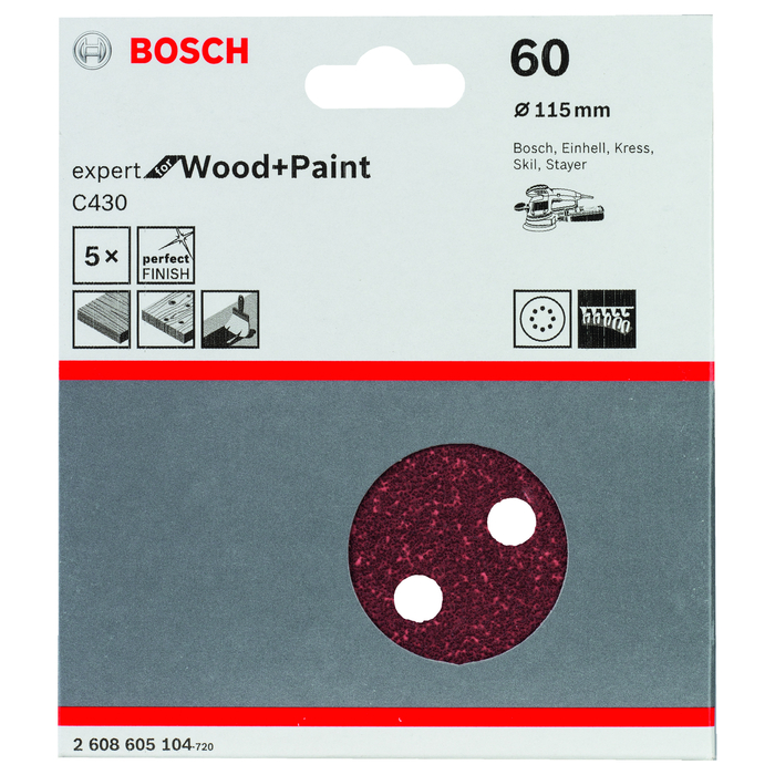 BOSCH Foi abrazive C430, ambalaj de 5 buc.